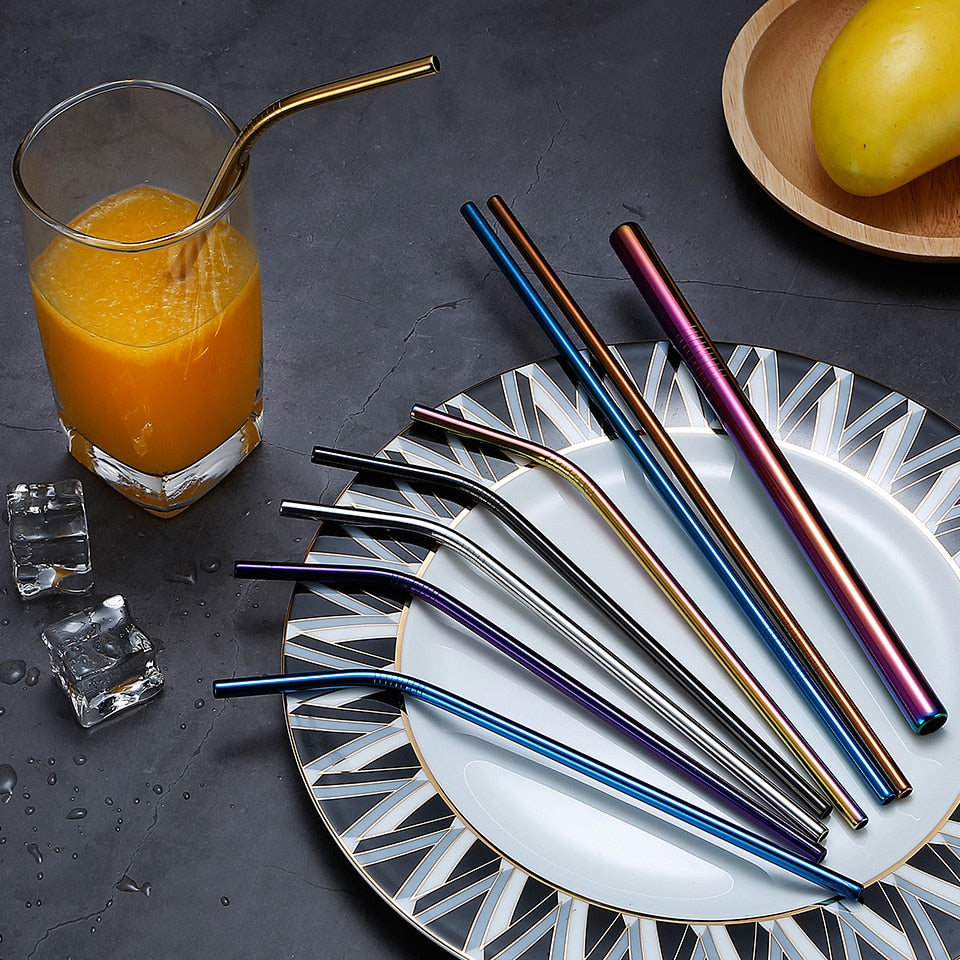 AllTheStraws Eco-Friendly Stainless Steel Drinking Straws