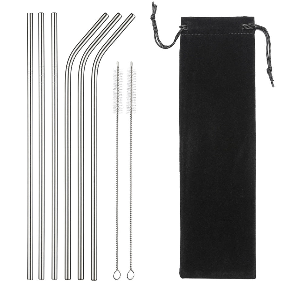 AllTheStraws Eco-Friendly Stainless Steel Drinking Straws