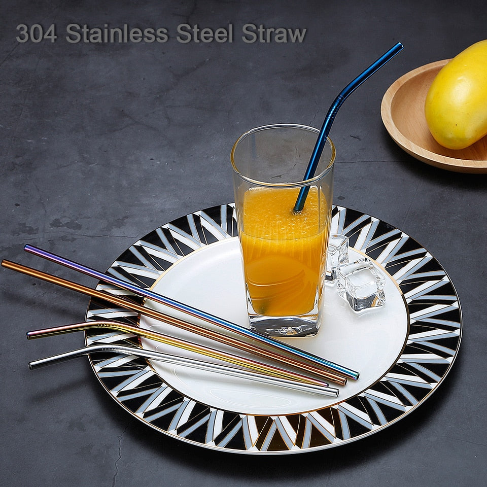 AllTheStraws Eco-Friendly Stainless Steel Drinking Straws