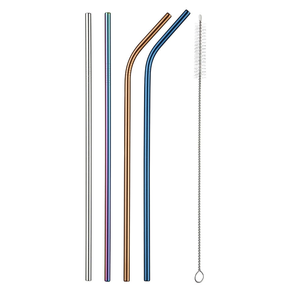 AllTheStraws Eco-Friendly Stainless Steel Drinking Straws