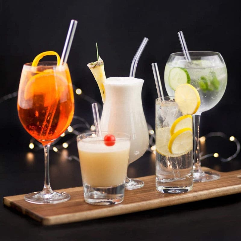 AllTheStraws Eco-Friendly Glass Drinking Straws