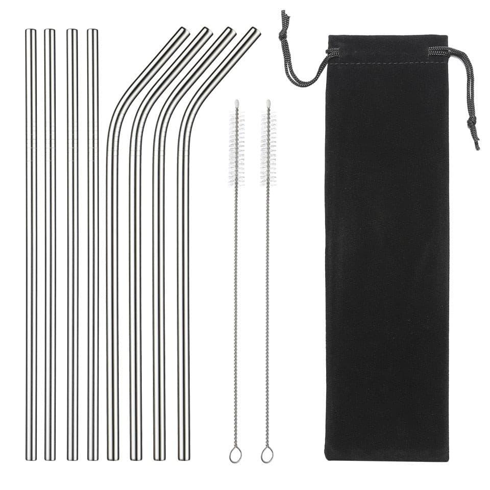 AllTheStraws Eco-Friendly Stainless Steel Drinking Straws